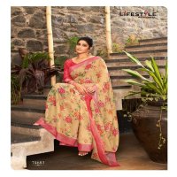 KRITIKA COTTON BY LIFESTYLE LINEN SILK ETHNIC TRADITIONAL WEAR SAREES