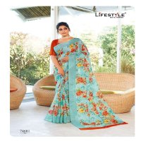 KRITIKA COTTON BY LIFESTYLE LINEN SILK ETHNIC TRADITIONAL WEAR SAREES