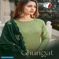 GHUNGHAT BY ANJU FAB PURE VISCOSE READYMADE SUITS WHOLESALER