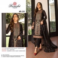 RAMSHA VOL 22 SERIES 351-354 PAKISTANI DESIGNER FANCY SUITS