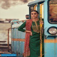 Varsha Ikat Wholesale Shopping Tussar Self Woven With Embroidery Salwar Kameez