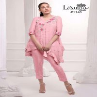 LUXURIA TRENDZ 1140 GEORGETTE HANDWORK TUNIC WITH COTTON PANT PAKISTANI COLLECTION