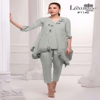 LUXURIA TRENDZ 1140 GEORGETTE HANDWORK TUNIC WITH COTTON PANT PAKISTANI COLLECTION