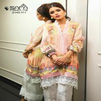 SAFA SF 916 MUSLIN DIGITAL PRINTED DESIGNER LUXURY KURTI WITH PANTS