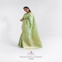 RAJTEX KINANYA LINEN WITH THREAD WORK DESIGNER STYLISH INDIAN SAREE