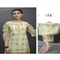 PLATINUM 2 BY VINK PURE ORGANZA  DESIGNER STYLISH KURTI WITH PANTS