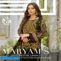 Maryam's Vol-1 Festive Lawn 2021 Wholesale Embroidered Pakistani Dress
