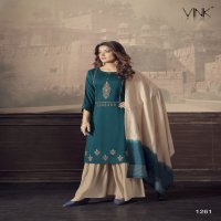 VINK PRESENTS SCRLET SILK CASUAL DESIGNER KURTI WITH MUSLISN SARARA