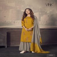 VINK PRESENTS SCRLET SILK CASUAL DESIGNER KURTI WITH MUSLISN SARARA