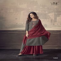 VINK PRESENTS SCRLET SILK CASUAL DESIGNER KURTI WITH MUSLISN SARARA