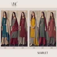 VINK PRESENTS SCRLET SILK CASUAL DESIGNER KURTI WITH MUSLISN SARARA