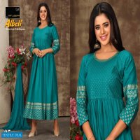 Manjeera Albeli Wholesale Reyon Gown With Dupatta