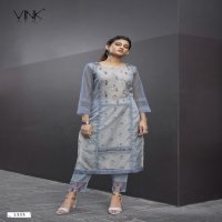 PLATINUM 2 BY VINK ORGANZA DESIGNER STYLISH KURTIS WITH PANTS