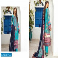 Nureh Unstitched Lawn Karandi Collection With Embroidered Chiffon Dupatta