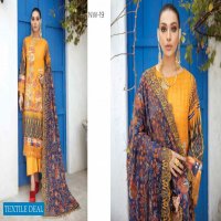 Nureh Unstitched Lawn Karandi Collection With Embroidered Chiffon Dupatta