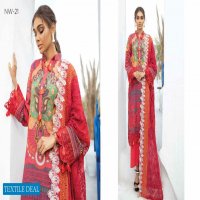 Nureh Unstitched Lawn Karandi Collection With Embroidered Chiffon Dupatta