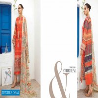 Nureh Unstitched Lawn Karandi Collection With Embroidered Chiffon Dupatta