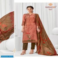 Suryajyoti Zaira Vol-10 Wholesale Cotton With Chiffon Dupatta Dress