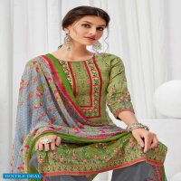 Suryajyoti Zaira Vol-10 Wholesale Cotton With Chiffon Dupatta Dress