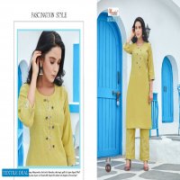 SMYLEE PRESENT NIGAAH SLUB EMBROIDERY KURTI WITH PANT COLLECTION
