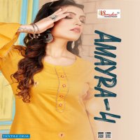 SMYLEE AMAYRA VOL 4 SLUB RAYON KURTI WITH MATCHING MASK