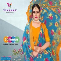 Vivanka Saranya Vol-5 Wholesale printed Indian Sarees