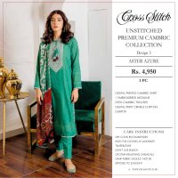 Cross Stitch Unstitched Premium Cambric Collection Wholesale Pakistani Catalogs