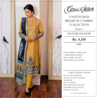 Cross Stitch Unstitched Premium Cambric Collection Wholesale Pakistani Catalogs