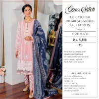 Cross Stitch Unstitched Premium Cambric Collection Wholesale Pakistani Catalogs