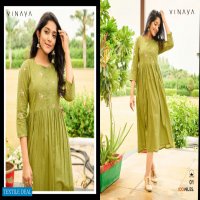 100 Miles Vinaya Wholesale Pure Cotton Long Kurtis Catalogs
