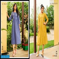 100 Miles Vinaya Wholesale Pure Cotton Long Kurtis Catalogs
