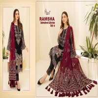 SHREE FAB RAMSHA EMBROIDERD COLLECTION VOL 4 GEORGGET REGAL LOOK SALWAR SUIT CATALOG