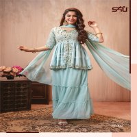 S4U PEPLUM FANCY GEORGETTE INNOVATIVE STYLE SKIRT STYLE KURTI CATALOG
