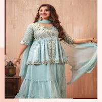 S4U PEPLUM FANCY GEORGETTE INNOVATIVE STYLE SKIRT STYLE KURTI CATALOG