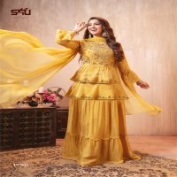 S4U PEPLUM FANCY GEORGETTE INNOVATIVE STYLE SKIRT STYLE KURTI CATALOG