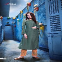 ATTITUDE PRESENTS SHOW ME CHINON SOFT SILK DESIGNER STYLISH READY MADE KURTIS COLLECTION