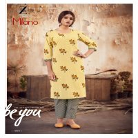 Z BLACK PRESENTS MILANO LAWN PRINTED WITH WORK STYLISH READY MADE DESIGNER KURTIS COLLECTION