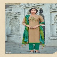 SANNA MONSAL CHANDERI WITH WORK  DESIGNER STYLISH KURTI WITH DUPATTA COLLECTION