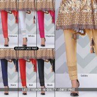 ELEGANT LACE PANT FANCY BOTTOM WEAR COTTON PANTS COLLECTION AT LOWEST COST