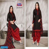 SSC Jasmin Vol-15 Wholesale American Crepe Patiyala Special Dress Material