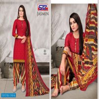 SSC Jasmin Vol-15 Wholesale American Crepe Patiyala Special Dress Material