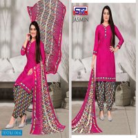SSC Jasmin Vol-15 Wholesale American Crepe Patiyala Special Dress Material