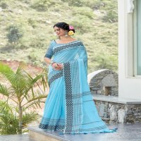 SANGAM RANGEEN LINEN STYLISH DESIGNER INDIAN WOMENS SAREES COLLECTION