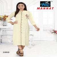 Pari Mannat Wholesale Reyon Hand Work Kurtis