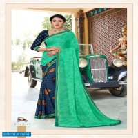 AADVIKA BY MANSAROVER FASHION WEIGHTLESS HALF HALF PRINT SIMPLE SOBAR SAREE CATALOGS