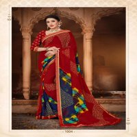 MANSAROVER FASHION PRESENTS SUGANDHA WEIGHTLESS BANDHANI PRINT SAREE AT CHIPEST RATE