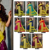 VINAMRA CORPORATION SILVER 7 PATTA D NO 108 ZARI COTTON CASUAL WEAR SAREE