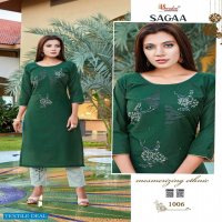Smylee Sagaa Wholesale Chanderi Silk Long Kurtis