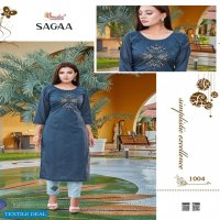 Smylee Sagaa Wholesale Chanderi Silk Long Kurtis