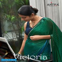 Antra Victoria Wholesale Satin Chiffon Indian Sarees